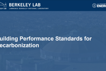 Building Performance Standards for Decarbonization